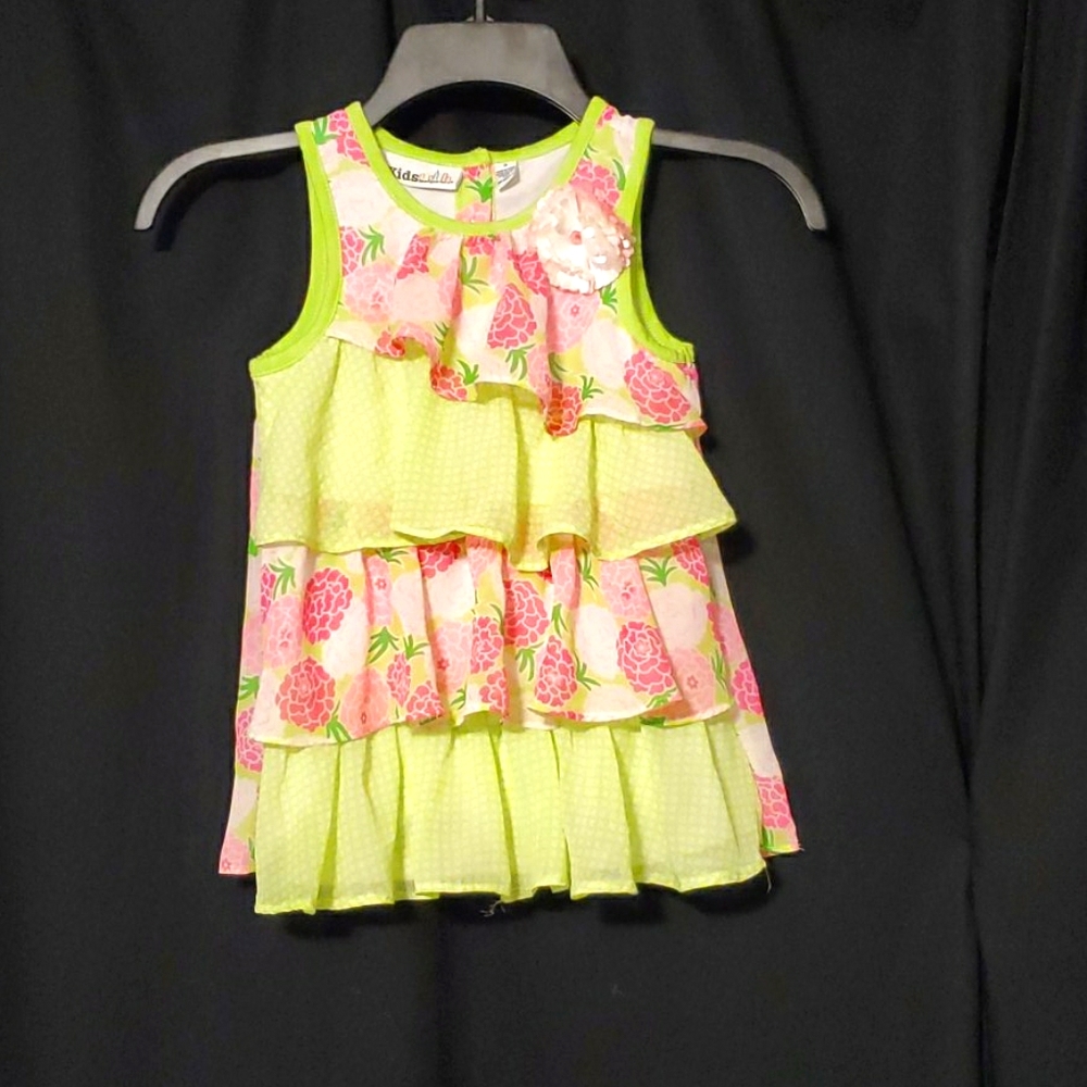 Floral and green blouse size 5